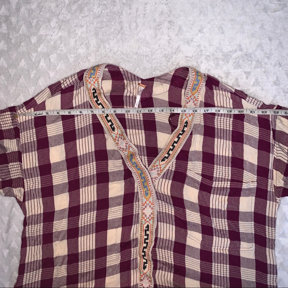 Free People Live For Today Maxi Top Plaid XS - Picture 5 of 10